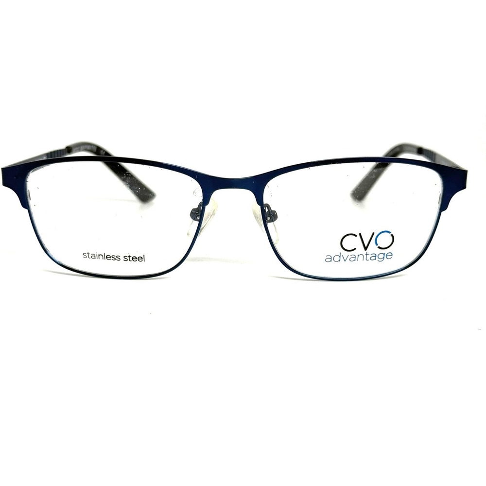 CVO Advantage W702 Navy Matte Stainless Steel Eyeglass Frames 53-16-135